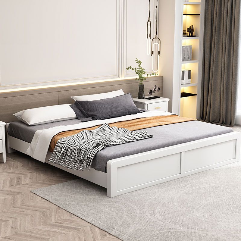 Mident secolo moderno piattaforma bianca piattaforma piattaforma in legno massiccio