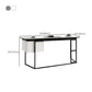 Sled Industrial Office Desk Grey and White Rectangular Writing Desk