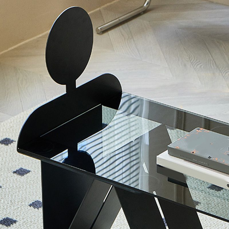 18.90" Wide Contemporary Corner Table Glass Clear Accent Side Table Clearhalo 'Coffee & Accent Tables' 'End & Side Tables' 'end_side_tables' 'furn' 'furn_end_side_tables' 'Furniture' 'Living Room Furniture' 1200x1200_ee3ed027-3d50-4ecd-943e-b6082d706a1c