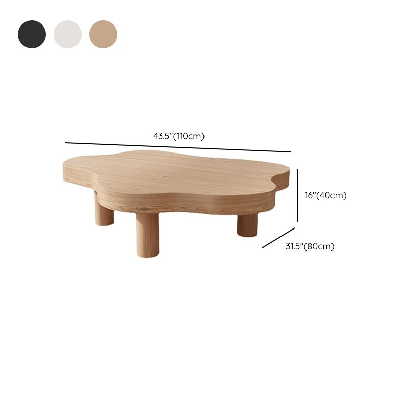 Free-Form Single Coffee Table Solid Wood Coffee Table with 3 Legs Clearhalo 'Coffee & Accent Tables' 'Coffee Tables' 'coffee_tables' 'furn' 'furn_coffee_tables' 'Furniture' 'Living Room Furniture' 1200x1200_ee3f008a-27d4-4b27-8677-b1217654f388