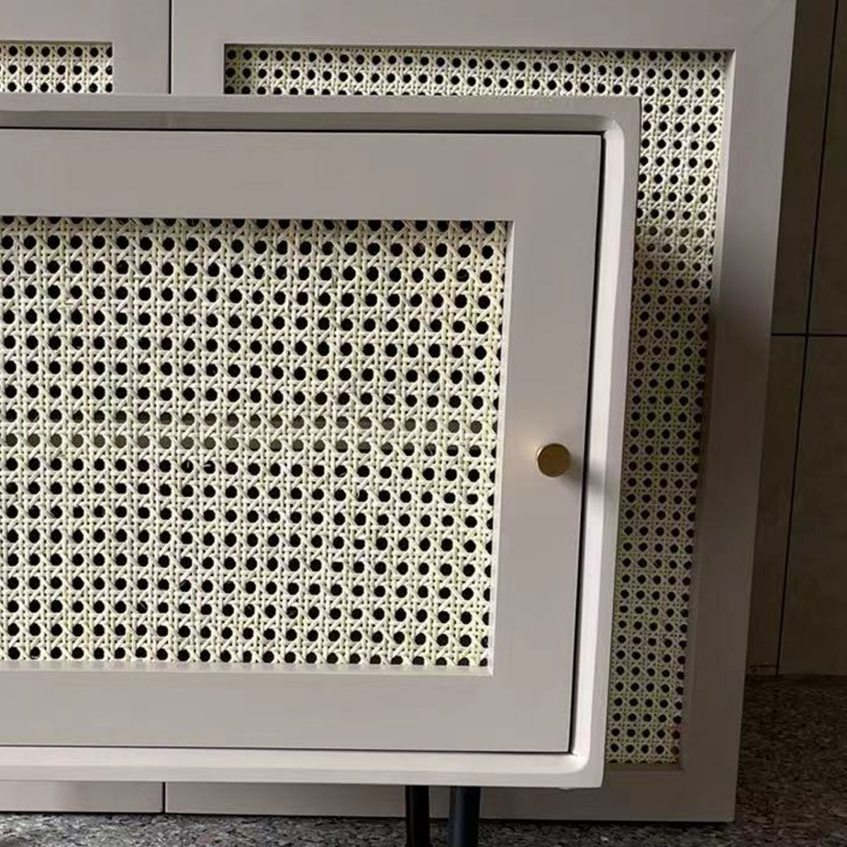 Modern bedkast vast hout accent tafel nachtkastje met benen