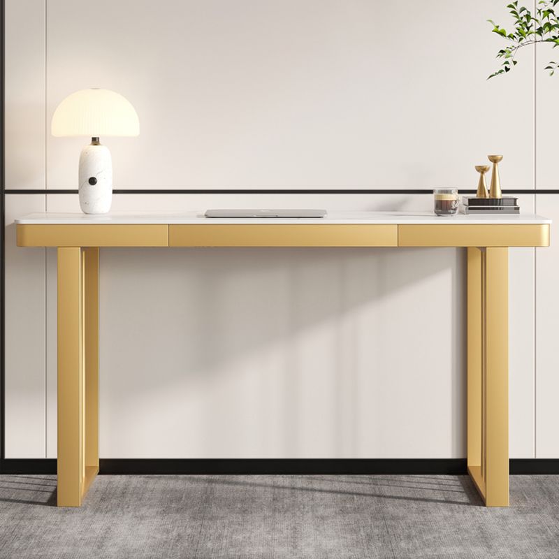 Glam 29.5"H Office Desk Sled Rectangular Writing Desk for Dormitory Clearhalo 'furn' 'furn_office_desk' 'Furniture' 'Office Desks' 'Office Furniture' 'office_desk' 1200x1200_ee40c301-fdd6-4ab1-984d-fa5f4f5a596d