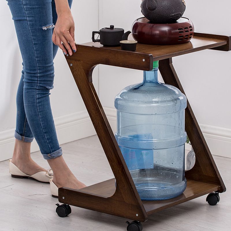 15" Wide Contemporary Corner Table Wood Double Tier Accent Side Table Clearhalo 'Coffee & Accent Tables' 'End & Side Tables' 'end_side_tables' 'furn' 'furn_end_side_tables' 'Furniture' 'Living Room Furniture' 1200x1200_ee41a3b3-9c36-4940-96c2-03d5f3b6d1b3