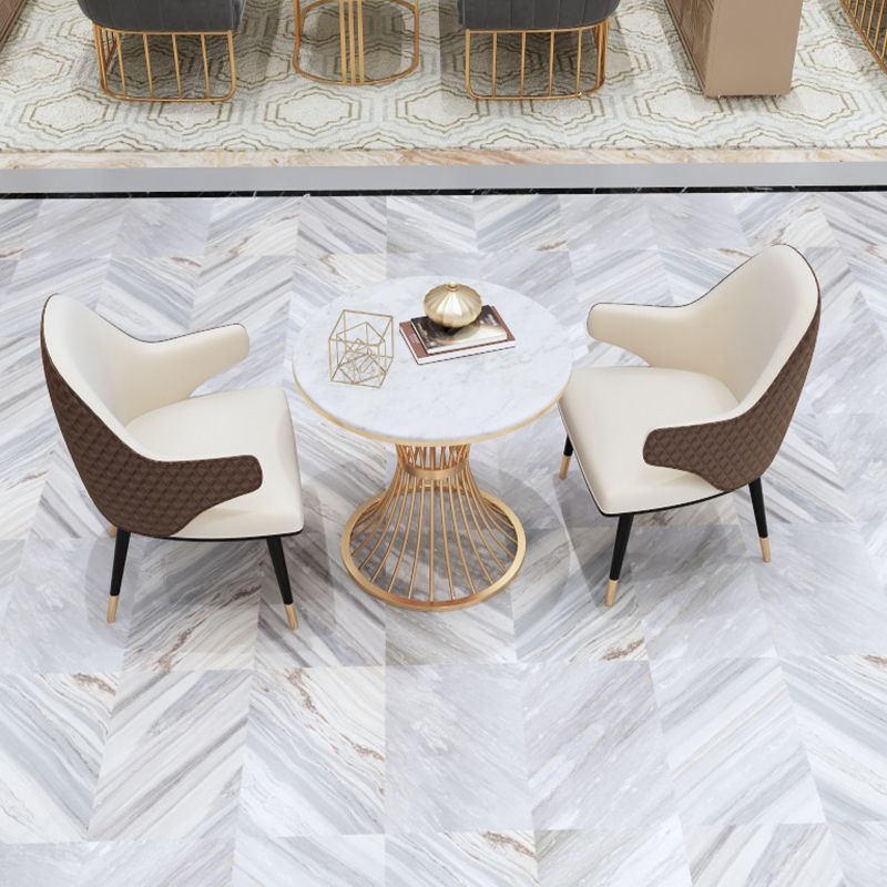 Set da pranzo moderno per casa 1/2/3/4/5 pezzi tavolo da pranzo rotondo con sedie imbottite