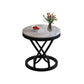 Slate and Metal Single Coffee Table Frame Round Glam Coffee Table