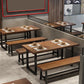 Industrial 1/2/3/5 Pieces Dining Set Rectangle Wood Dining Table for Dining Room