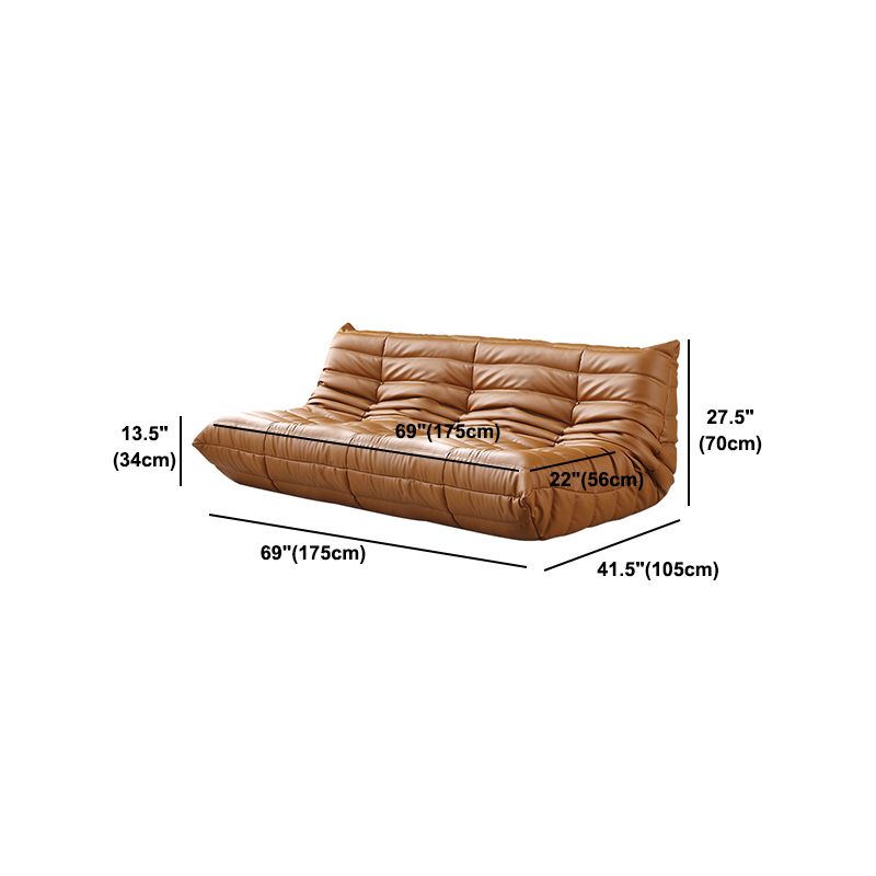 Armless Sofa Sewn Pillow Back Contemporary Sofa for Living Room Clearhalo 'furn' 'furn_sofas' 'Furniture' 'Living Room Furniture' 'Sofa' 'sofas' 1200x1200_ee44832e-4c74-47d0-8fdb-4fb84cfd25aa