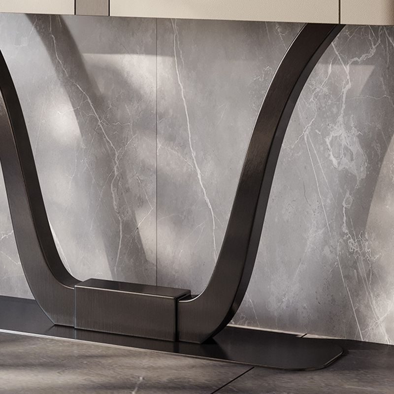 Glam Stone Accent Table 14 Inch Wide Console Table with Drawers