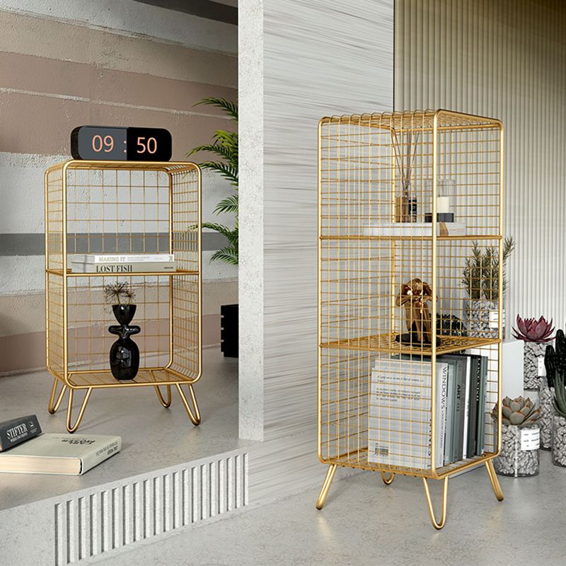 Estantería urbana estantería cerrada retrocedida de estantería de metal vertical para sala de estar