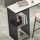 Industrial Stone Top Bar Dining Table Rectangle Bar Table with Storage Base Clearhalo 'Bar Furniture' 'Bar Tables' 'bar_tables' 'furn' 'furn_bar_tables' 'Furniture' 'Kitchen & Dining Furniture' 1200x1200_ee4c12a8-da1e-4ce8-aa36-e4c40b893607