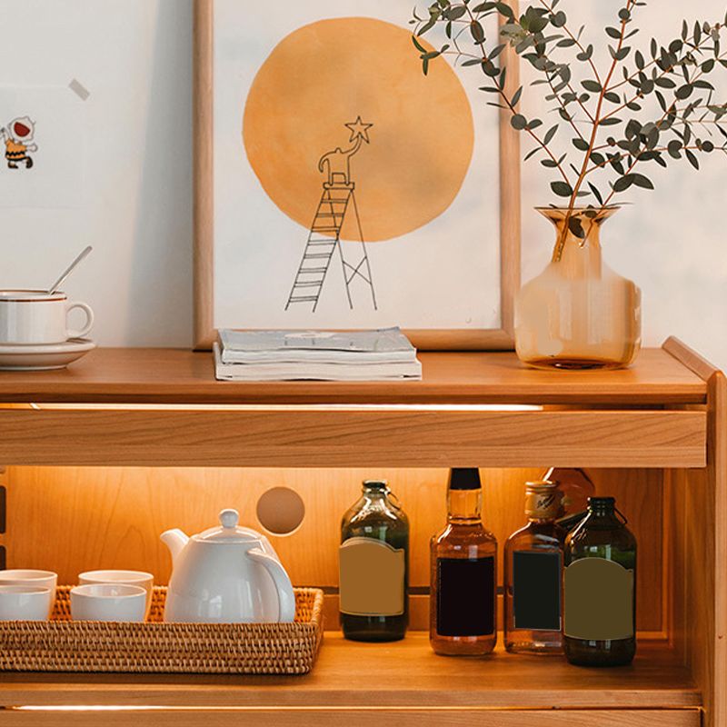 Wooden Home Side Board 49.5"H Farmhouse Style Rectangular Sideboard with Drawers Clearhalo 'buffet_sideboard' 'Buffets & Sideboards' 'furn' 'furn_buffet_sideboard' 'Furniture' 'Kitchen & Dining Furniture' 1200x1200_ee4db980-2296-4b57-872e-30baf0bbbd8f