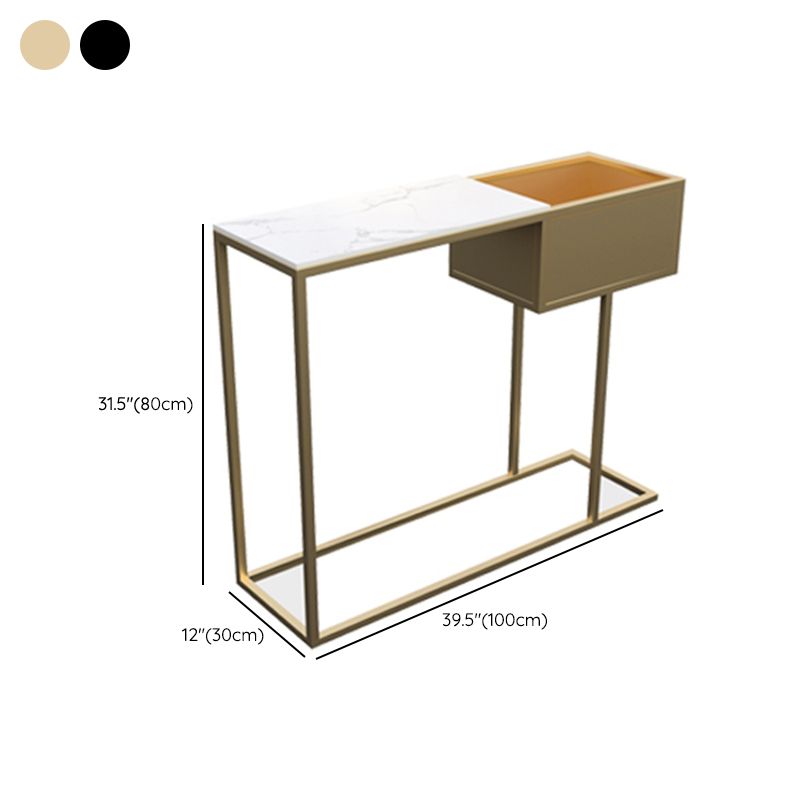 12 inch Wide Modern Accent Table Rectangle Shape Console Table for Hall