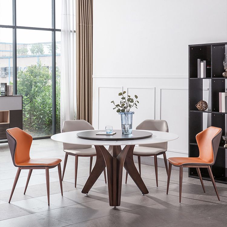 Stone Dining Table Simple Style Round Dining Site Table with Turntable Clearhalo ' dining_table' 'Dining Tables & Seating' 'Dining Tables' 'furn' 'furn_dining_table' 'Furniture' 'furniture_dining_table' 'Kitchen & Dining Furniture' 'kitchen&dining_furn' 'kitchen' 'kitchen_dining_table' 1200x1200_ee4e9393-66f8-4470-86f5-940b538de41f