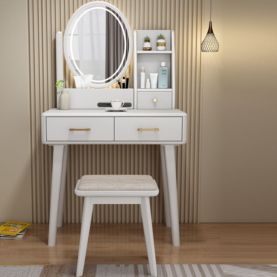Traditions Dressing Table Cherry Bedroom Lighted Mirror Standing Make-up Vanity Clearhalo 'Bedroom Furniture' 'furn' 'furn_makeup_vanities' 'Furniture' 'Makeup Vanities' 'makeup_vanities' 1200x1200_ee4fa4bb-f02d-4bd4-987f-dec360987469