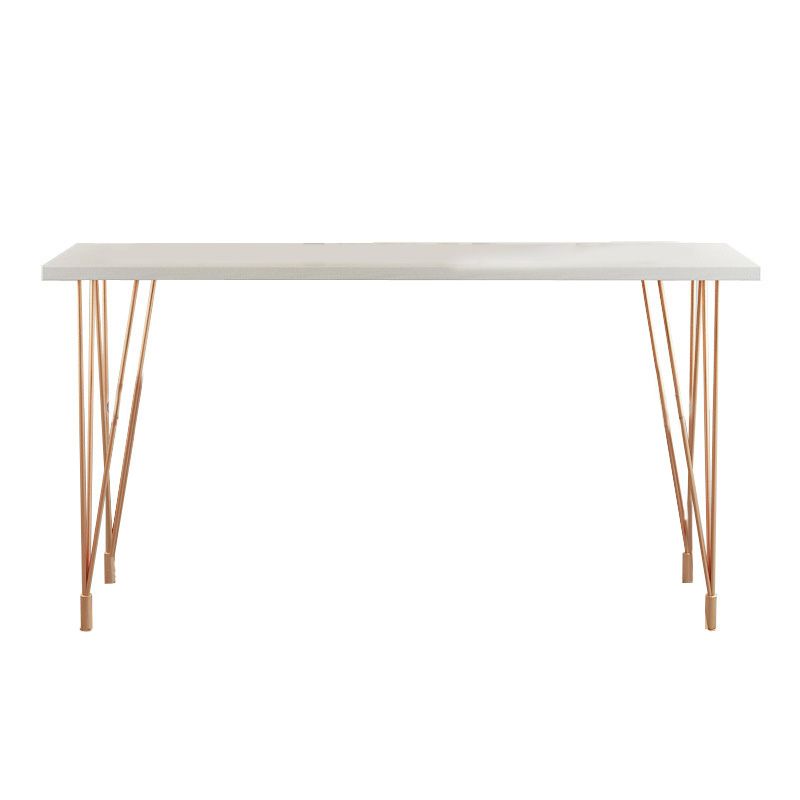Glam Bar-height Table with Metal Base 41.3-inch Height Table Top Bar Table for Patio Clearhalo 'Bar Furniture' 'Bar Tables' 'bar_tables' 'furn' 'furn_bar_tables' 'Furniture' 'Kitchen & Dining Furniture' 1200x1200_ee502f88-9c78-4729-a11c-cb07d1a9bd34