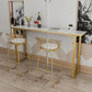 Marble Top Bar Table Rectangle Contemporary Style Pub Table for Cafe Clearhalo 'Bar Furniture' 'Bar Tables' 'bar_tables' 'furn' 'furn_bar_tables' 'Furniture' 'Kitchen & Dining Furniture' 1200x1200_ee503a94-cf0c-4b12-a618-86ead632c825