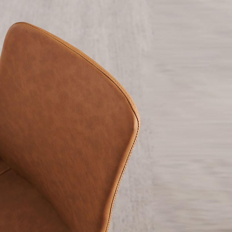 Contemporary Restaurant Solid Back Side Chair Leather Dining Chair Clearhalo ' kitchen&dining_furn' 'Dining Chairs' 'Dining Tables & Seating' 'dining_chair' 'furn' 'furn_dining_chair' 'Furniture' 'furniture_dining_chair' 'Kitchen & Dining Furniture' 'kitchen' 1200x1200_ee50b1cf-e4ee-495d-b196-7c3278748c86