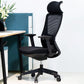Silla de oficina moderna, altura ajustable del asiento, brazos fijos, silla de escritorio deslizante con ruedas