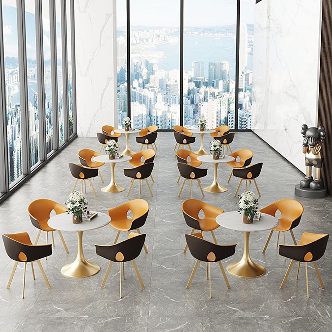 Round Sintered Stone Dining Table Traditional Luxury Tulip Table Clearhalo 'Dining Tables & Seating' 'Dining Tables' 'dining_table' 'furn' 'furn_dining_table' 'Furniture' 'furniture_dining_table' 'Kitchen & Dining Furniture' 'kitchen' 'kitchen_dining_table' 1200x1200_ee516116-7e74-4e6e-bf3a-d3a3d6cbc084
