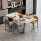Stile moderno 1/5/7 pezzi set da pranzo tavolo da pranzo in pietra rettangolo per sala da pranzo