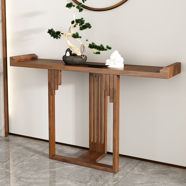 Console rettangolo in legno massiccio Tabella di accento alto 31,5 pollici