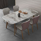 Glam 1/2/5/7 Pieces Dining Table Set with Grey Sintered Stone Top Rectangle Dinette Set Clearhalo 'Dining Room Sets' 'Dining Tables & Seating' 'dining_room_set' 'furn' 'furn_dining_room_set' 'Furniture' 'furniture_dining_room_set' 'Kitchen & Dining Furniture' 1200x1200_ee55aeee-7faa-42b3-82f2-4bdce0d21d03