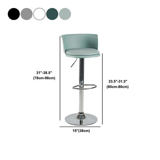 Scandinavian Adjustable Height Barstool Faux Leather Swivel Bar Stools Clearhalo 'Bar Furniture' 'Bar Stools' 'bar_stools' 'furn' 'furn_bar_stools' 'Furniture' 'Kitchen & Dining Furniture' 1200x1200_ee575c5d-4648-4dc1-a93a-5d63561662c0