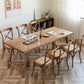 Rectangle Solid Wood Dining Table Modern Pine Table in Nature with Double Pedestal Clearhalo ' dining_table' 'Dining Tables & Seating' 'Dining Tables' 'furn' 'furn_dining_table' 'Furniture' 'furniture_dining_table' 'Kitchen & Dining Furniture' 'kitchen&dining_furn' 'kitchen' 'kitchen_dining_table' 1200x1200_ee595449-ee9d-4bfe-9dec-083e2c2652f7