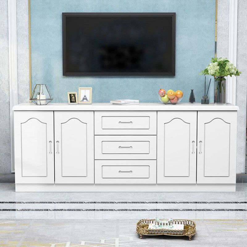 Console de télévision de stockage fermé de style moderne avec 3 tiroirs