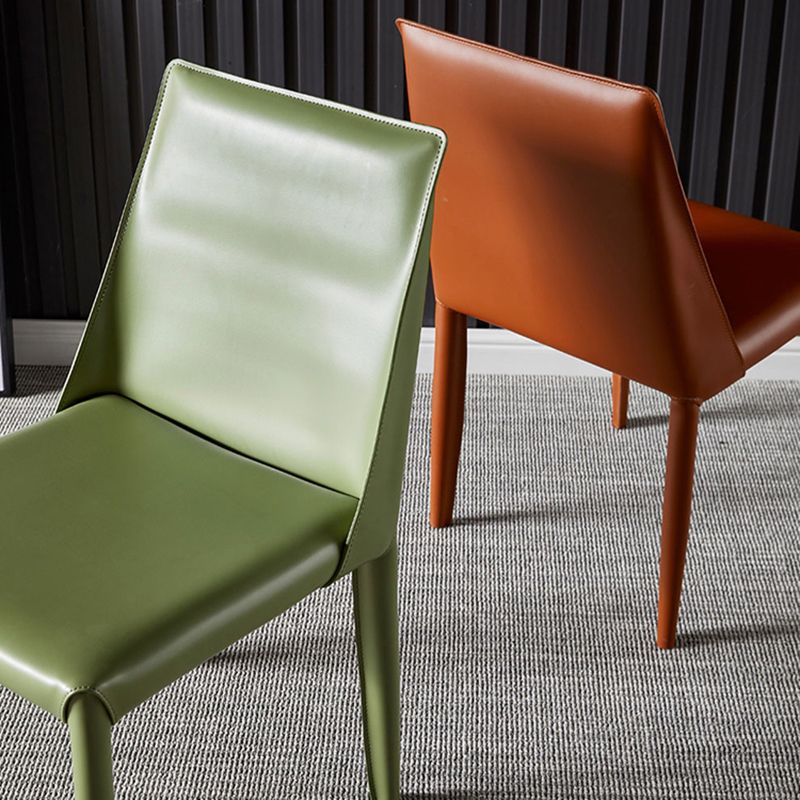 Contemporary Style Dining Chairs Armless Side Chairs with Metal Legs for Kitchen (Set of 2) Clearhalo ' kitchen&dining_furn' 'Dining Chairs' 'Dining Tables & Seating' 'dining_chair' 'furn' 'furn_dining_chair' 'Furniture' 'furniture_dining_chair' 'Kitchen & Dining Furniture' 'kitchen' 1200x1200_ee5ac608-09e3-4e2d-b673-a7807e81605f