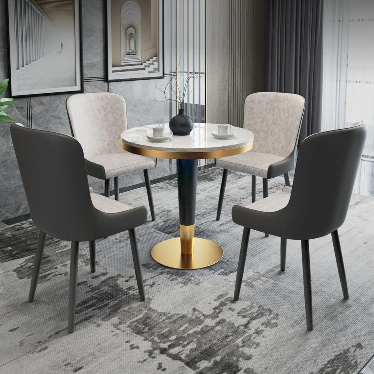 1/2/3/4/5 Pcs Metal Modern Dining Set with Round Dining Table Dinette Set Clearhalo 'Dining Room Sets' 'Dining Tables & Seating' 'dining_room_set' 'furn' 'furn_dining_room_set' 'Furniture' 'furniture_dining_room_set' 'Kitchen & Dining Furniture' 'kitchen&dining_furn' 'kitchen' 1200x1200_ee5cc3c3-b8e8-41f6-9a83-6739f9a21484