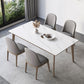 Modern Style Dining Table Sintered Stone 4 Legs Table for Home