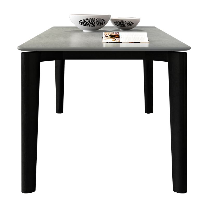 Tavolo da pranzo moderno della metà del secolo Tavolo da pranzo in pietra rettangolo con 4 gambe