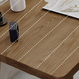 Scrivania di scrittura in legno contemporanea scrivania da camera da letto in marrone con le gambe