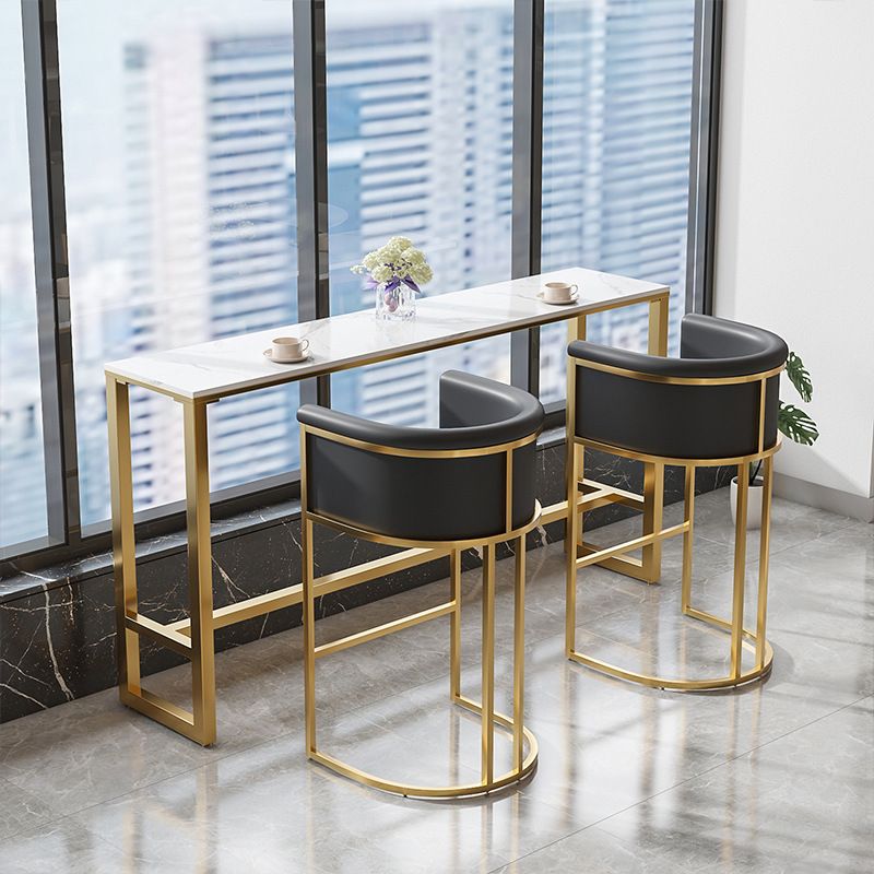 Sintered Stone Bar Table Traditional Luxury Dining Table for Kitchen Living Room Clearhalo 'Bar Furniture' 'Bar Tables' 'bar_tables' 'furn' 'furn_bar_tables' 'Furniture' 'Kitchen & Dining Furniture' 1200x1200_ee6390b3-1d4f-48cb-986d-0bf6fcbd99a3
