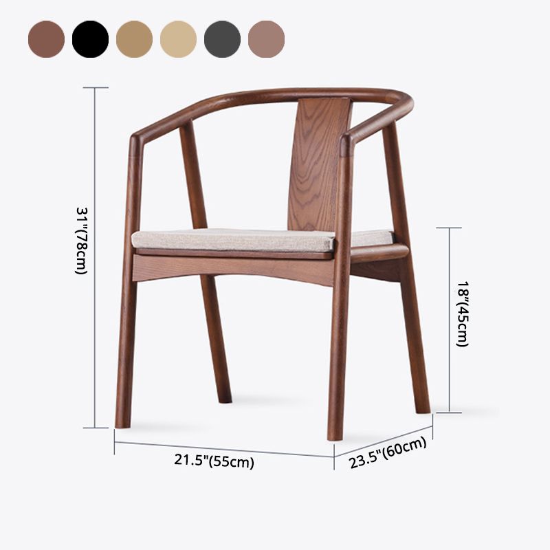 Traditional Style Ash Wood Chairs Kitchen Slat Back Arm Single Chair Clearhalo ' kitchen&dining_furn' 'Dining Chairs' 'Dining Tables & Seating' 'dining_chair' 'furn' 'furn_dining_chair' 'Furniture' 'furniture_dining_chair' 'Kitchen & Dining Furniture' 'kitchen' 1200x1200_ee655c99-a011-4442-9e5e-f0eba5be1e7c