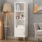 Contemporary Closed Back Bookshelf Standard Engineered Wood Bookcase