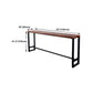 Natural Wood Top Bar Table Rectangle Industrial Footrest Indoor Bar Dining Table Clearhalo 'Bar Furniture' 'Bar Tables' 'bar_tables' 'furn' 'furn_bar_tables' 'Furniture' 'furniture_bar_tables' 'Kitchen & Dining Furniture' 1200x1200_ee67bb2c-c7ed-4bf5-b666-2cb845b9d3b5