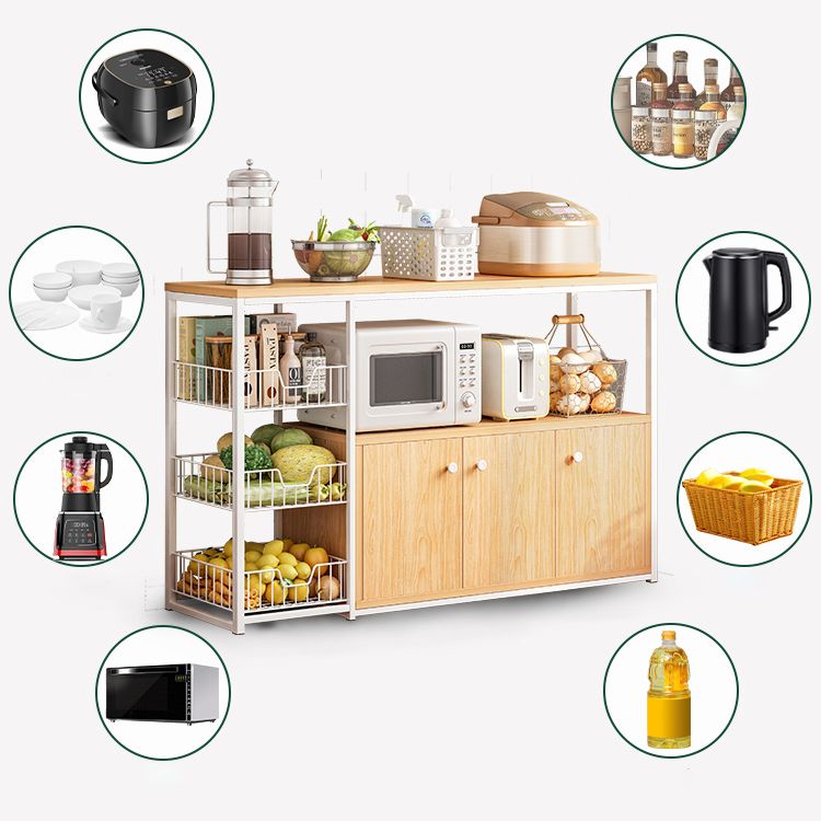 Modern Engineered Wood Buffet/Console Open Storage Buffet Stand for Kitchen Clearhalo 'buffet_sideboard' 'Buffets & Sideboards' 'Furniture' 'furniture_buffet_sideboard' 'Kitchen & Dining Furniture' 1200x1200_ee694d8c-f4f4-409f-8f04-e4eda0884695