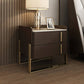Modern Stone Top Night Stand de 19.68 "Alto 2 - Cajón Nightsand
