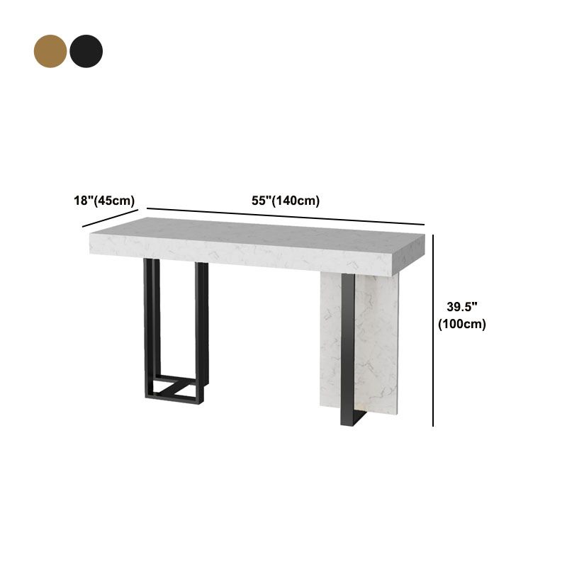 Indoor Modern Pub Dining Set 1/2/5 Pieces White Stone Top Bar Pub Table Set Clearhalo 'Bar Furniture' 'furn' 'furn_home_bar_bar_sets' 'Furniture' 'Home Bars & Bar Sets' 'home_bar_bar_sets' 'Kitchen & Dining Furniture' 1200x1200_ee6a0daf-e82a-48f2-9d97-d62683e3a17f