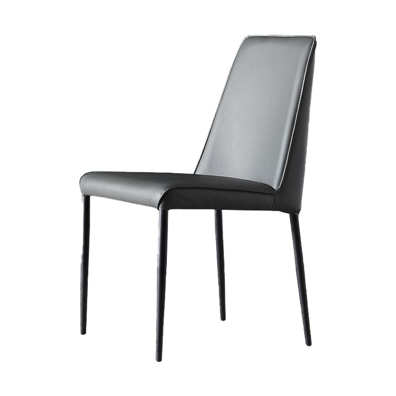 Industrial Solid Back Armless Dining Chairs Faux Leather Dining Chairs Clearhalo ' kitchen&dining_furn' 'Dining Chairs' 'Dining Tables & Seating' 'dining_chair' 'furn' 'furn_dining_chair' 'Furniture' 'furniture_dining_chair' 'Kitchen & Dining Furniture' 'kitchen' 1200x1200_ee6be676-2b77-4a55-9f8a-a8e33a370cdc