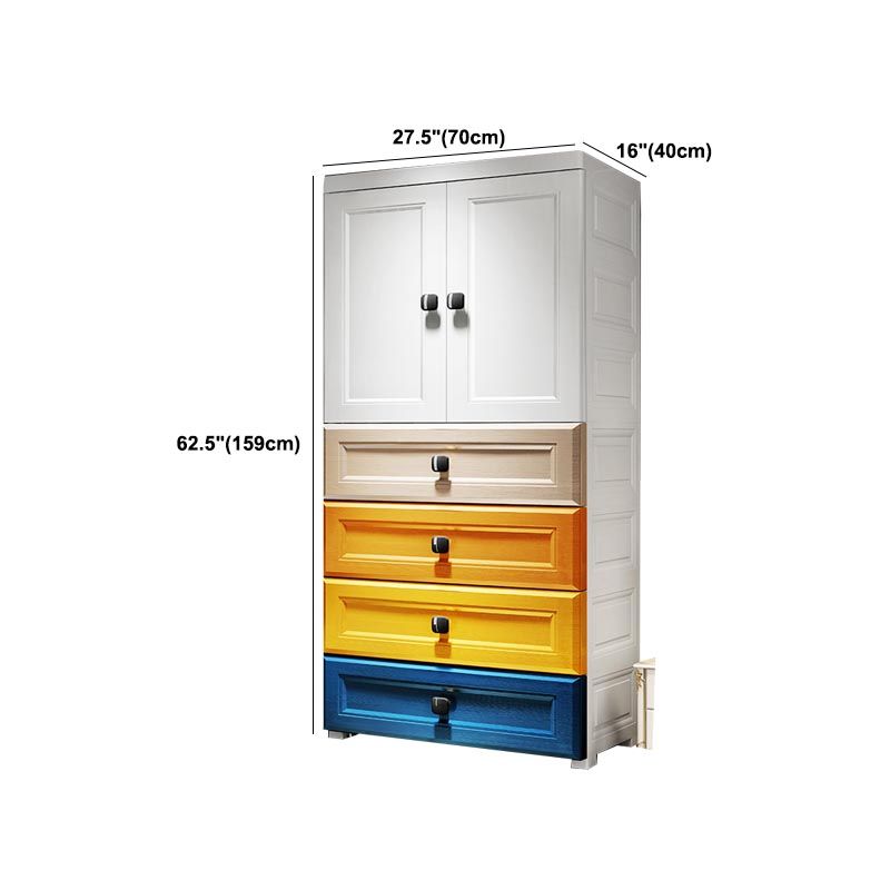 Eigentijdse garderobe kast plastic scharnierende garderobe armoire