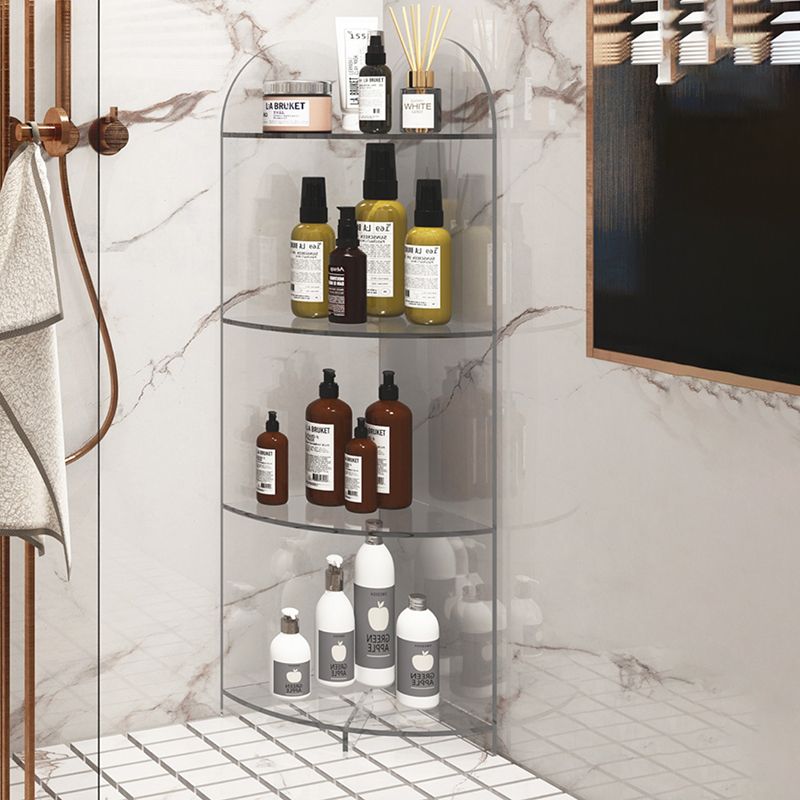 Modern Style Closed Back Bookshelf Corner Acrylic Bookcase with Triangle Shelves Clearhalo 'Bookcases' 'furn' 'furn_bookcases' 'Furniture' 'Office Furniture' 1200x1200_ee6c7d58-ad4e-4aa6-9c35-29d3fe96af85