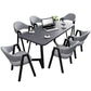 Metal Industrial Rectangle Dining Table Grey Wood Top Table with Sled Base Clearhalo ' dining_table' 'Dining Tables & Seating' 'Dining Tables' 'furn' 'furn_dining_table' 'Furniture' 'furniture_dining_table' 'Kitchen & Dining Furniture' 'kitchen&dining_furn' 'kitchen' 'kitchen_dining_table' 1200x1200_ee6e2468-4ec5-4c3d-8460-0d07605fc92c