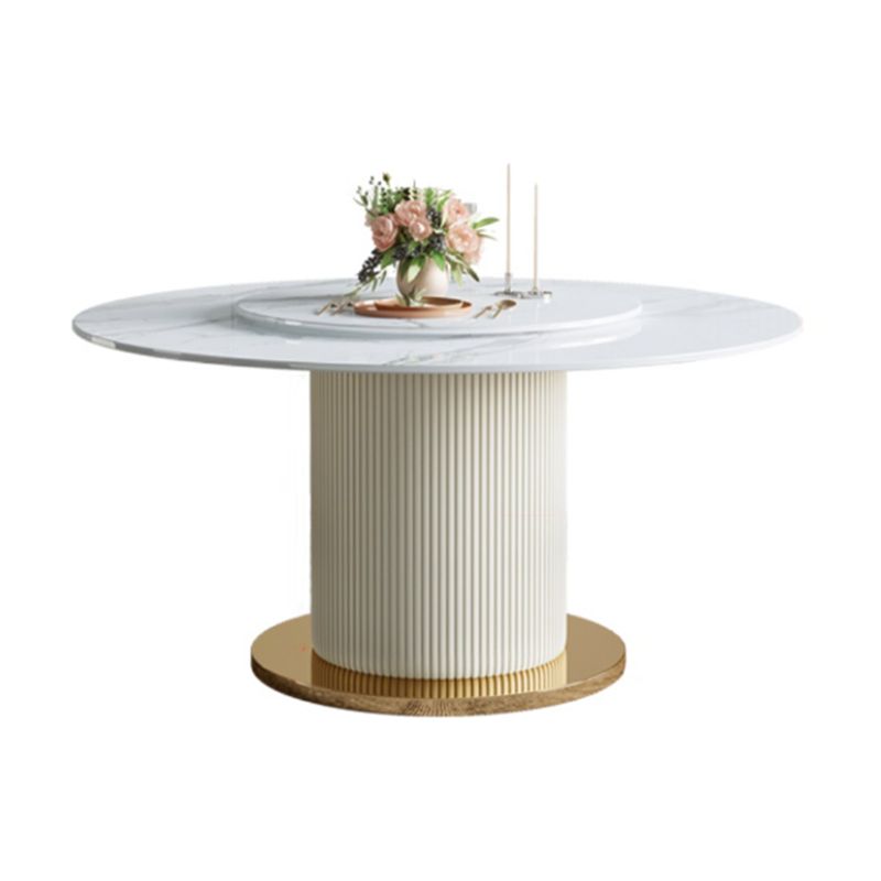 Moderne ronde eettafel massief houten voetstuk eettafel voor eetkamer