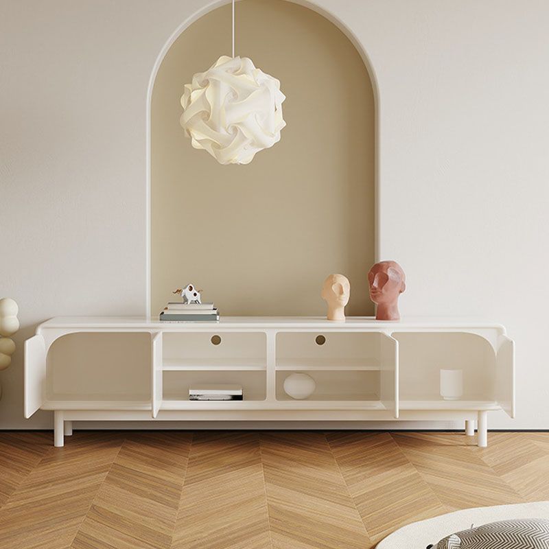 Scandinavische TV-mediaconsole Houten standaardconsole met deuren voor woonkamer
