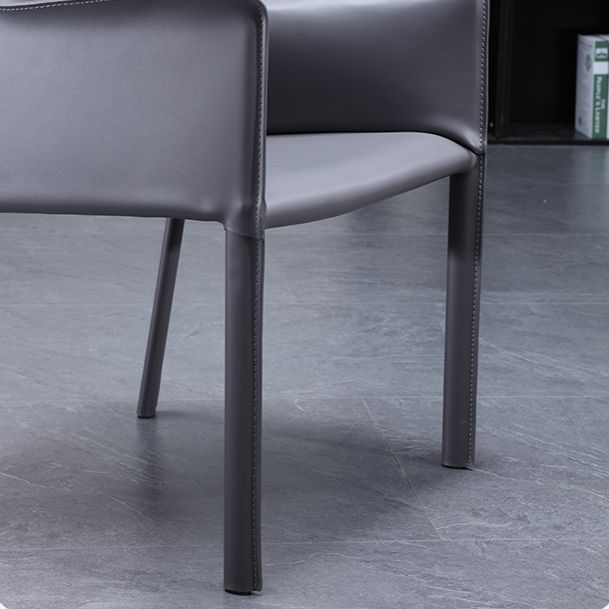 Faux Leather Modern Dining Chair Matte Finish Parsons Dining Arm Chair Clearhalo ' kitchen&dining_furn' 'Dining Chairs' 'Dining Tables & Seating' 'dining_chair' 'furn' 'furn_dining_chair' 'Furniture' 'furniture_dining_chair' 'Kitchen & Dining Furniture' 'kitchen' 1200x1200_ee716846-8c08-4170-b704-1bb161c8a969