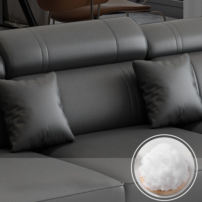 Modern Black Faux Leather Sectional Square Arm Sofa for Living Room Clearhalo 'furn' 'furn_sectionals' 'Furniture' 'furniture_sectionals' 'Living Room Furniture' 'Sectionals' 1200x1200_ee722c9e-63e9-46fd-8d0a-247588787bed