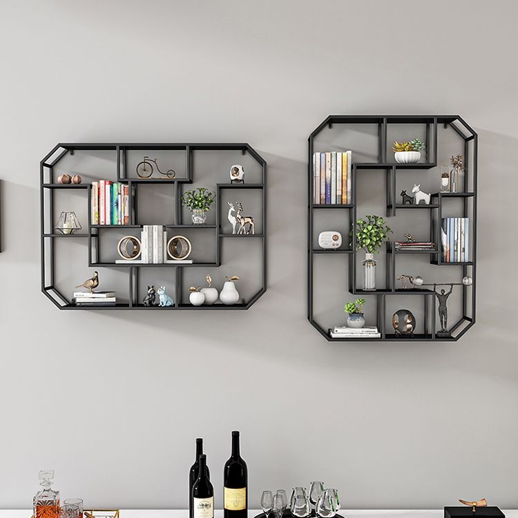 Industrial Iron Bookshelf Wall Mounted Bookshelf for Office and Family Living Room Clearhalo 'Bookcases' 'furn' 'furn_bookcases' 'Furniture' 'furniture_bookcases' 'Office Furniture' 1200x1200_ee730c73-035c-4627-9794-862c928d09f5
